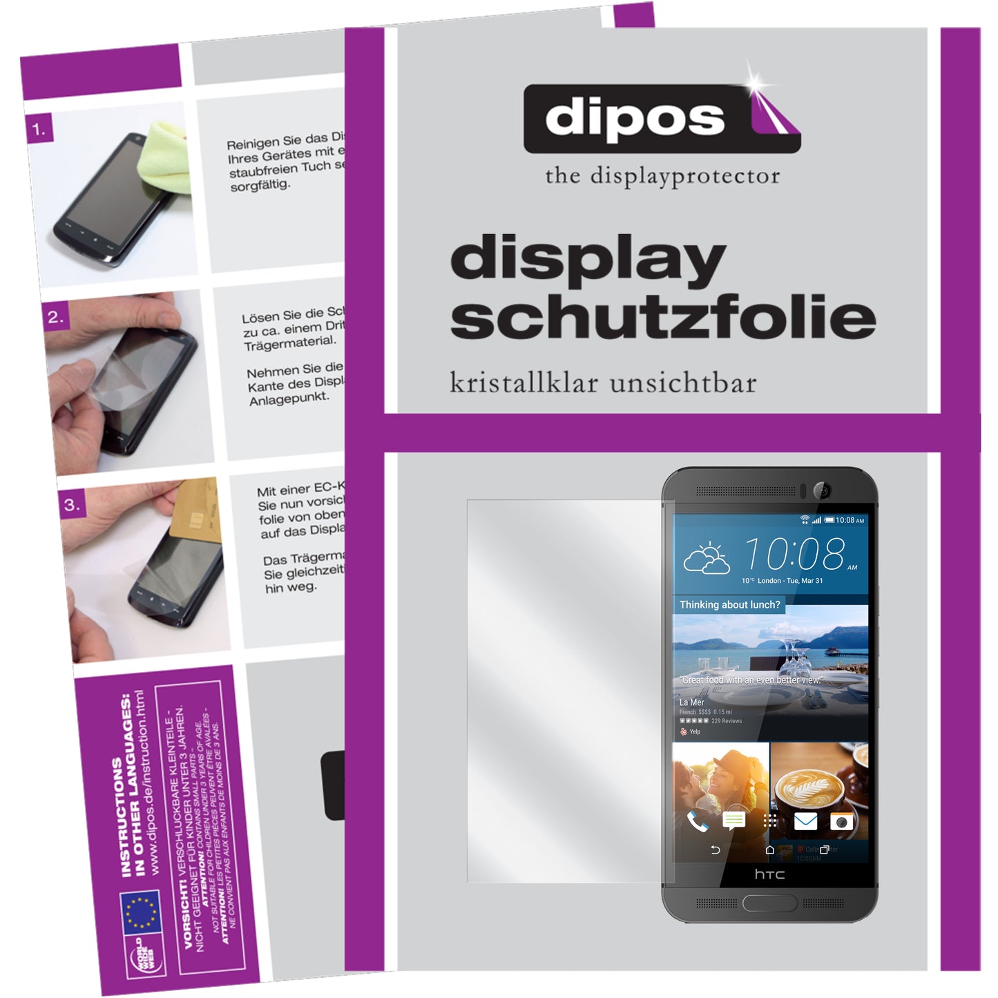 Perfekte Passform und ultimative Qualität: Unser 9H Panzerglas bietet Schutz für HTC-One M9 Plus