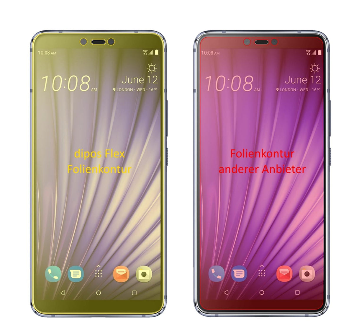 dipos FLEX 2x Clear Screen Protector for HTC U19e