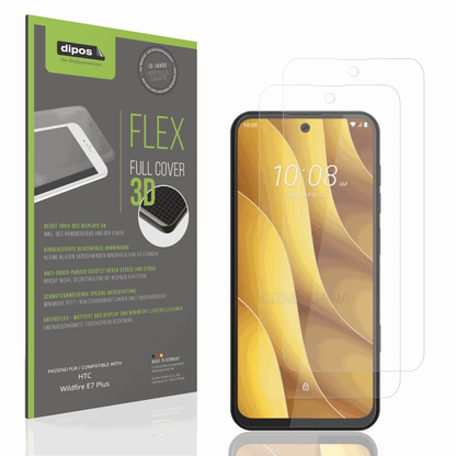 Matte Displayschutzfolie von dipos passend für htcwildfire e7 plus, 100% Displayabdeckung und blasenfreie Montage