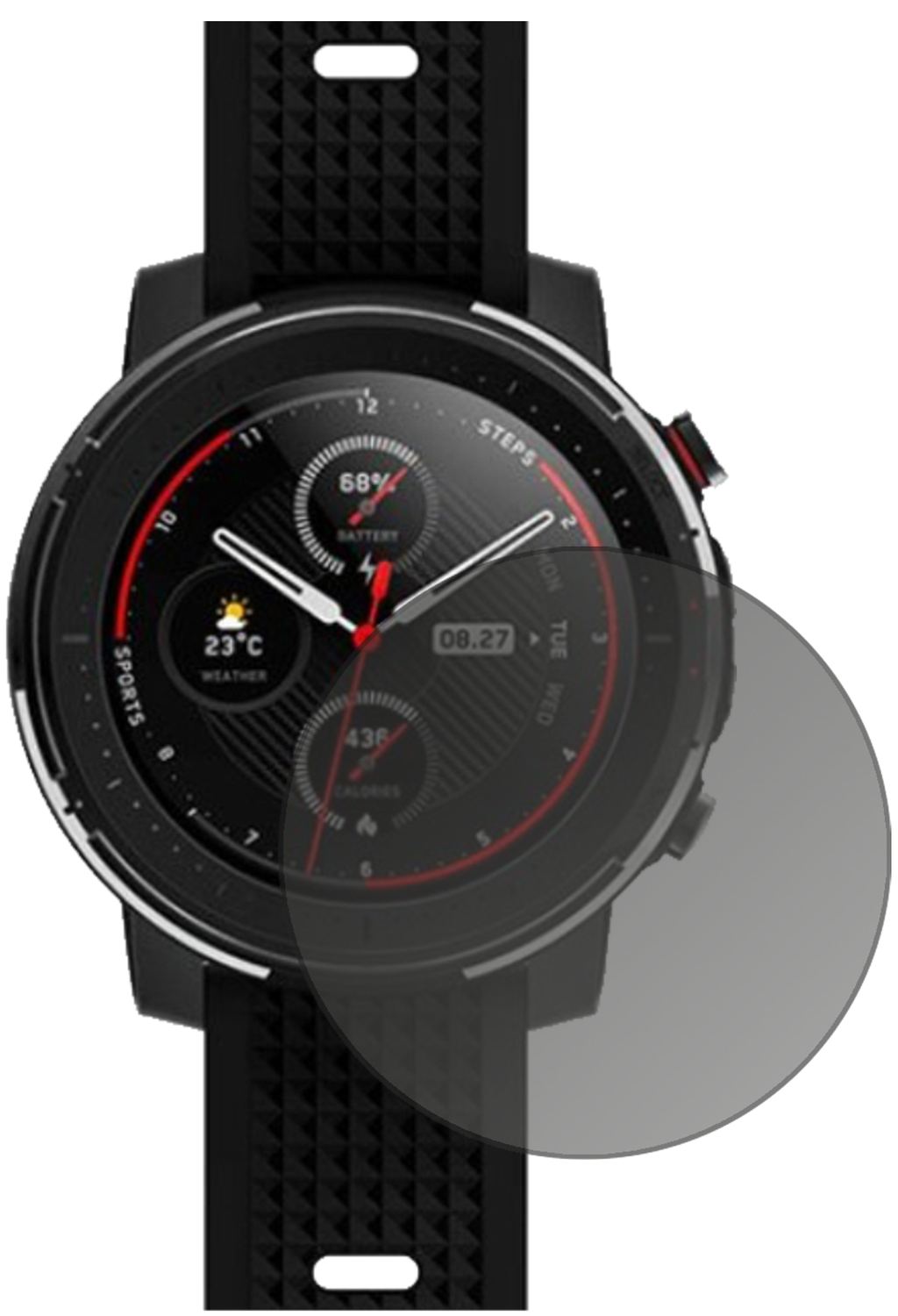 Screen Protector for Huami Amazfit Stratos 3 Privacy Filter 4-Way Protection