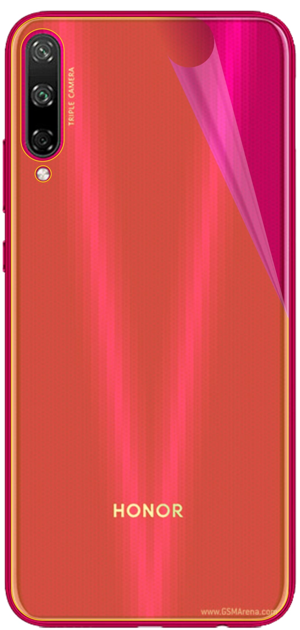 dipos Displayschutz für Huawei Enjoy 10 Rückseite, transparente Oberfläche, geringe Dicke und perfekte Passform