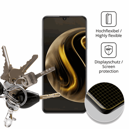 dipos Displayschutz für Huawei Enjoy 70, transparente Oberfläche, geringe Dicke und perfekte Passform