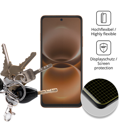 dipos Displayschutz für Huawei Enjoy 90m Plus, mit Blickschutzfilter und perfekter Passform auch für die Rundungen