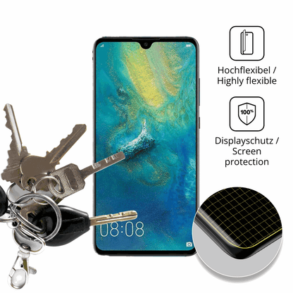 dipos Displayschutz für Huawei Mate 20X, transparente Oberfläche, geringe Dicke und perfekte Passform