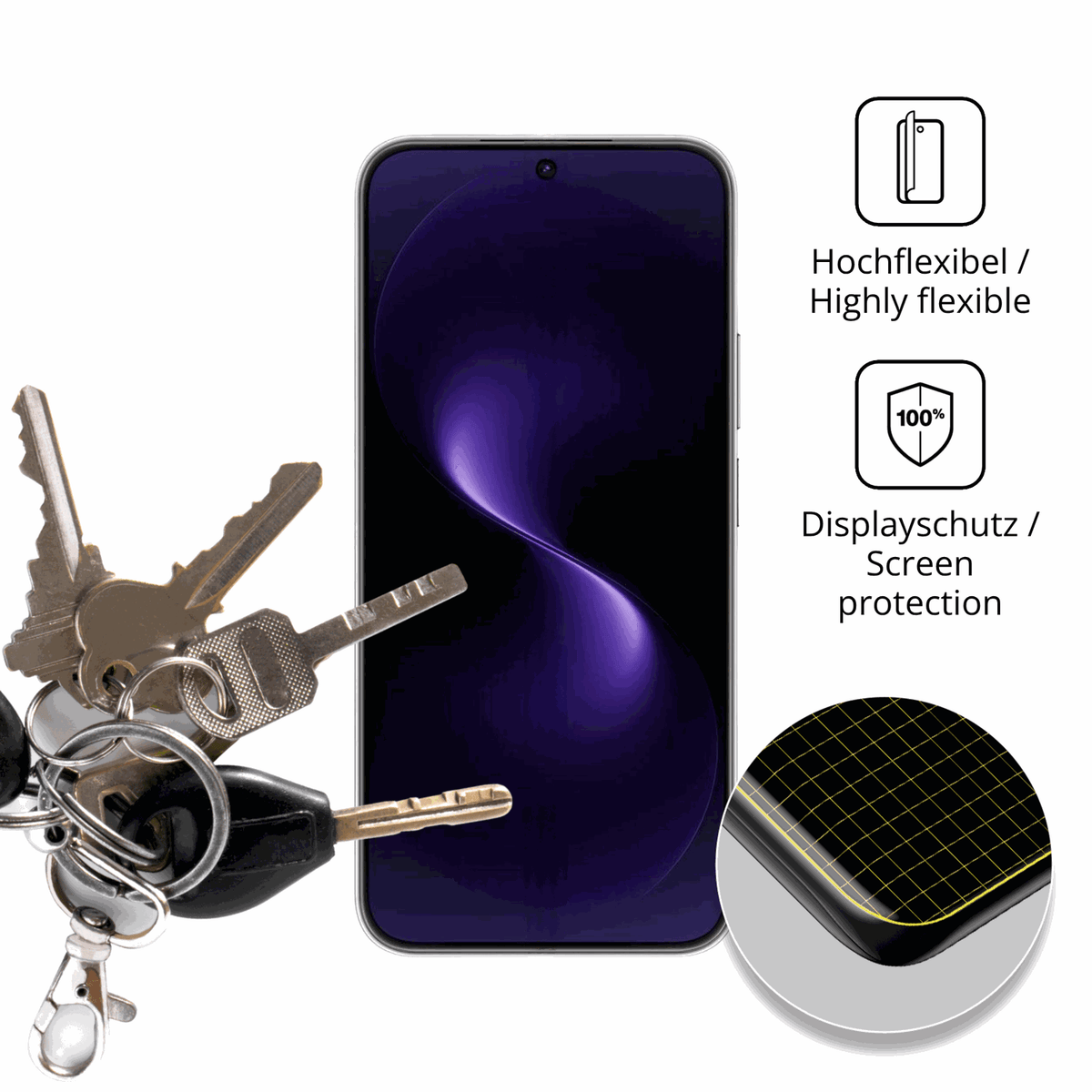dipos Displayschutz f�r Huawei Nova 15, transparente Oberfl�che, geringe Dicke und perfekte Passform
