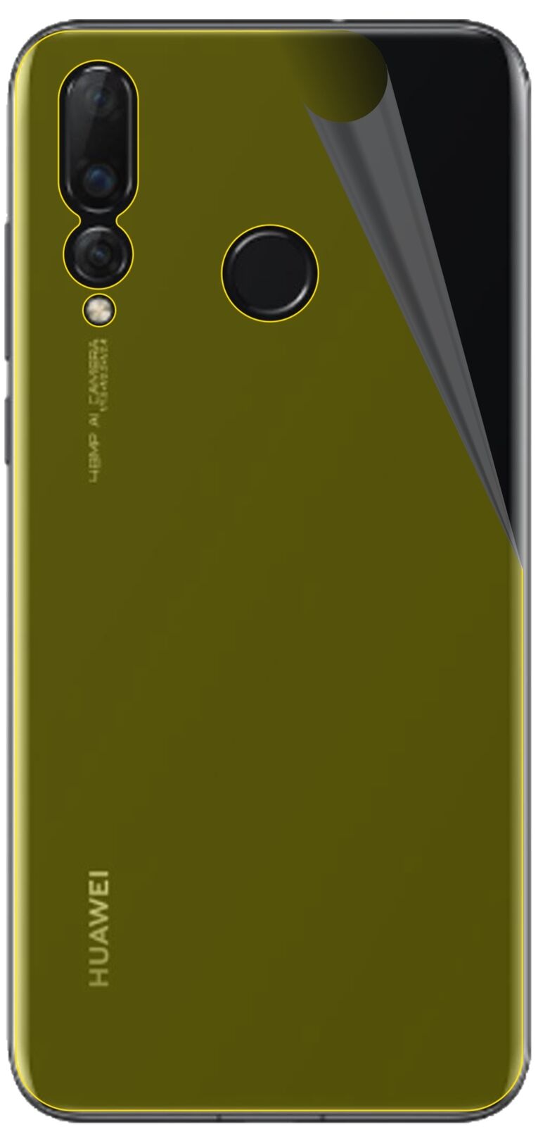 dipos Displayschutz für Huawei Nova 4 Rückseite, transparente Oberfläche, geringe Dicke und perfekte Passform