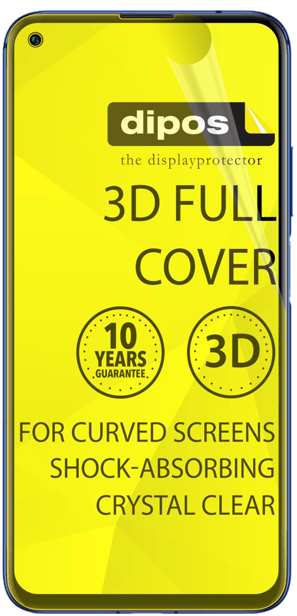 dipos Displayschutz für Honor 20S, transparente Oberfläche, geringe Dicke und perfekte Passform