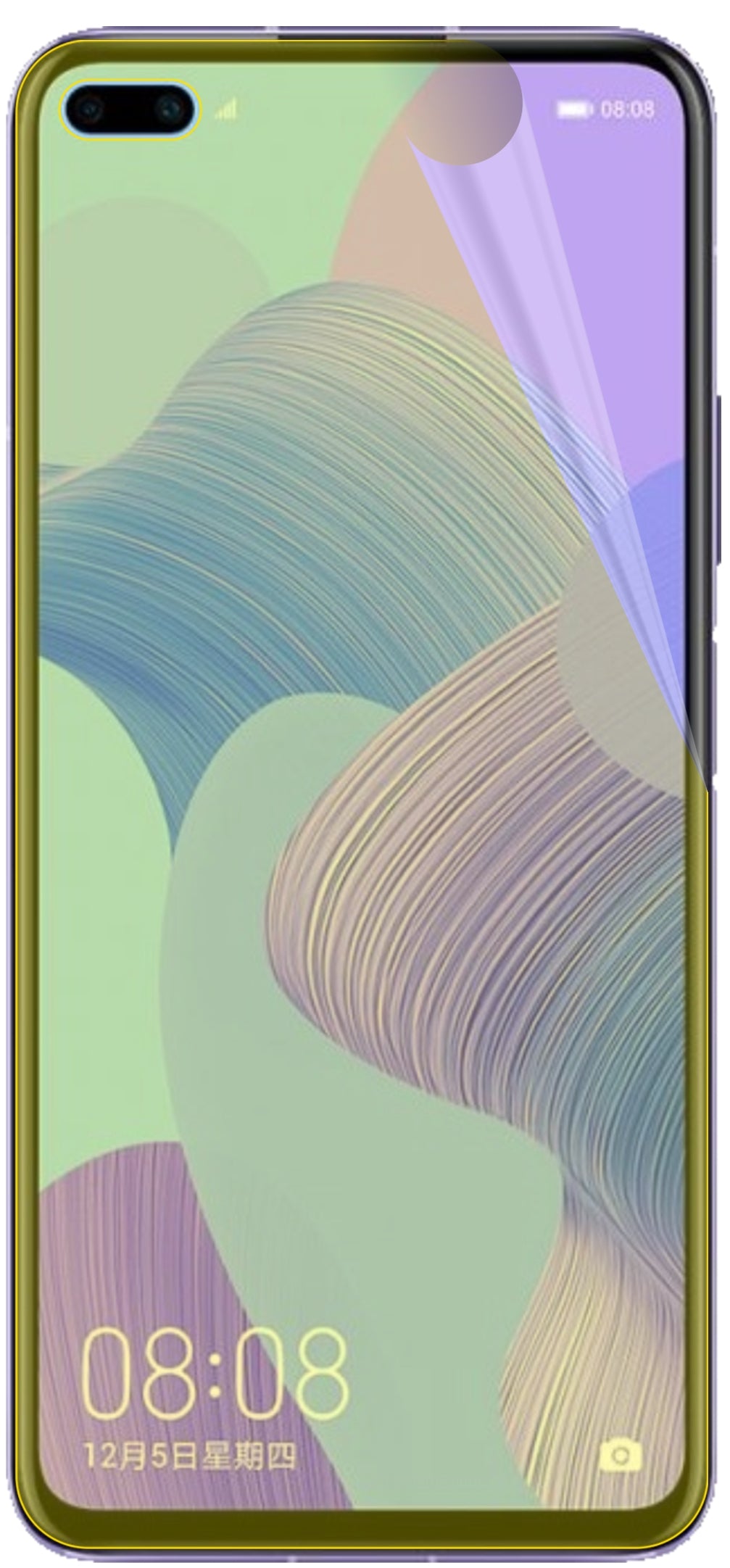 dipos Displayschutz für Honor V30, transparente Oberfläche, geringe Dicke und perfekte Passform