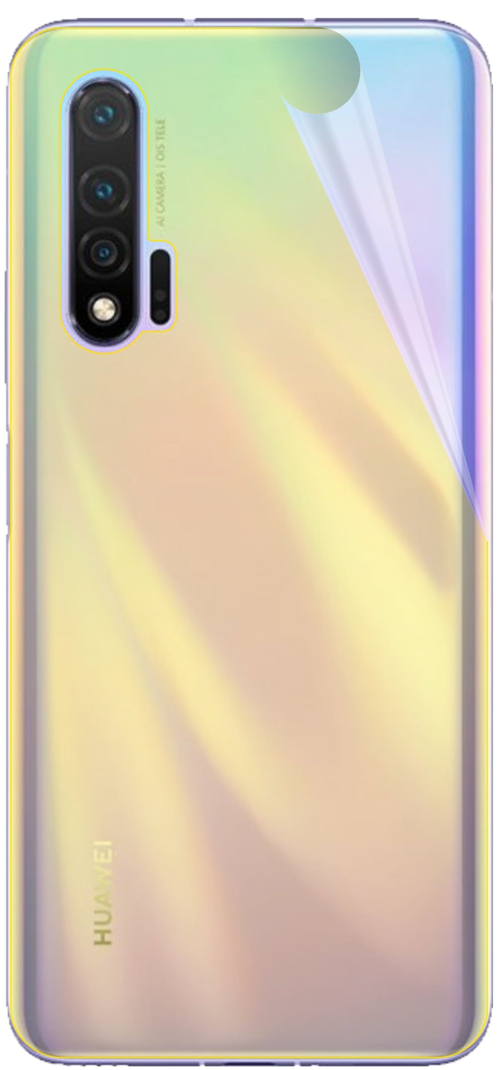 dipos Displayschutz für Huawei nova 6 5G Rückseite, transparente Oberfläche, geringe Dicke und perfekte Passform
