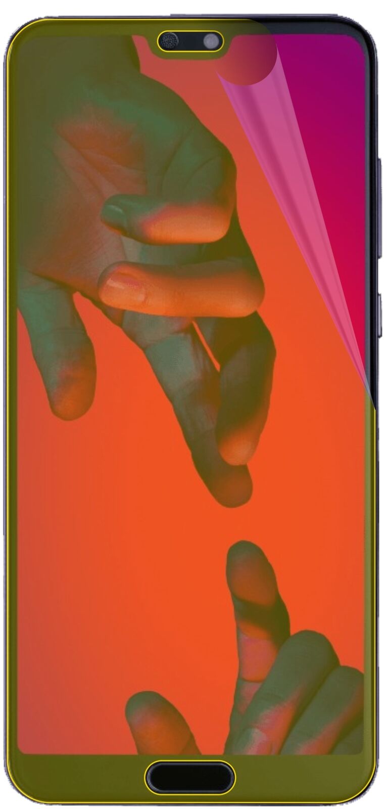 dipos Displayschutz für Huawei P20, transparente Oberfläche, geringe Dicke und perfekte Passform