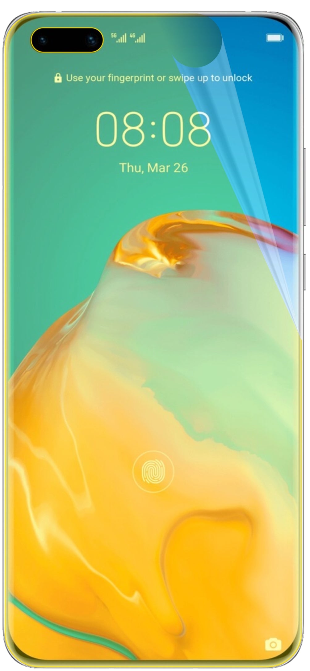 dipos Displayschutz für Huawei P40, transparente Oberfläche, geringe Dicke und perfekte Passform