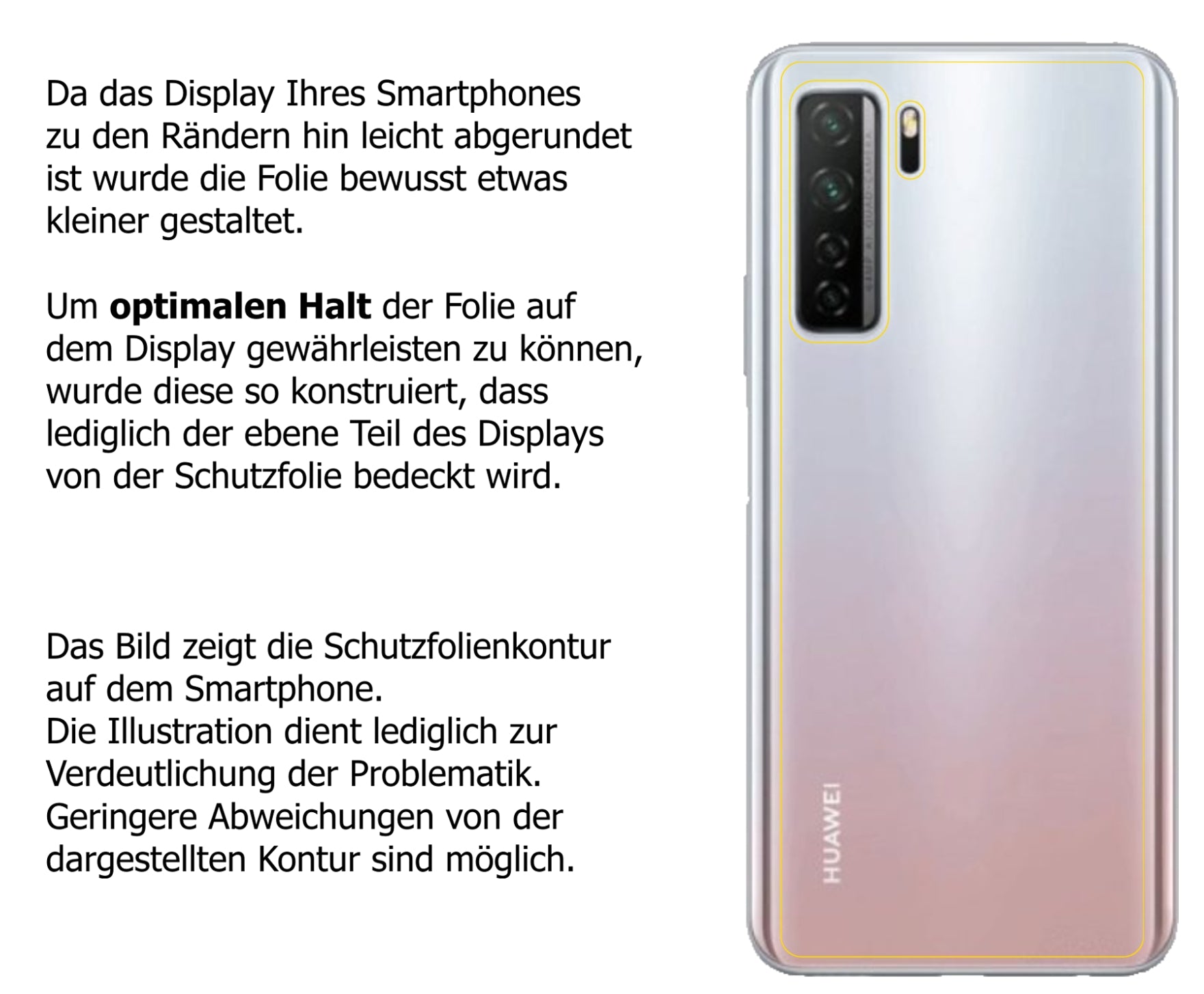 dipos Displayschutz für Huawei P40 lite 5G Rückseite, mattierte Oberfläche, robuste Festigkeit und perfekte Passform