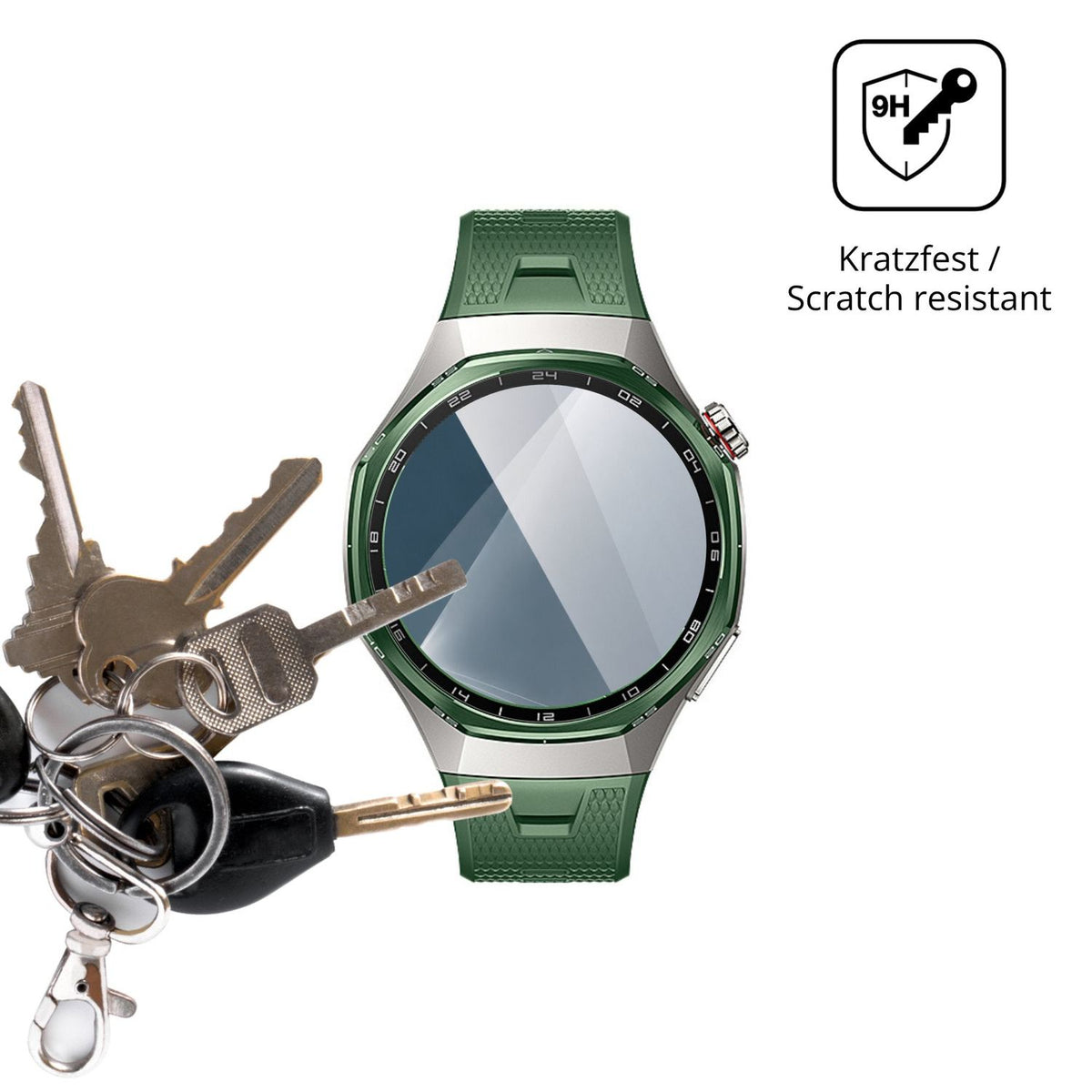 dipos Displayschutz für Huawei Watch GT 7 Pro, transparente Oberfläche, perfekte Passform auch für die Rundungen