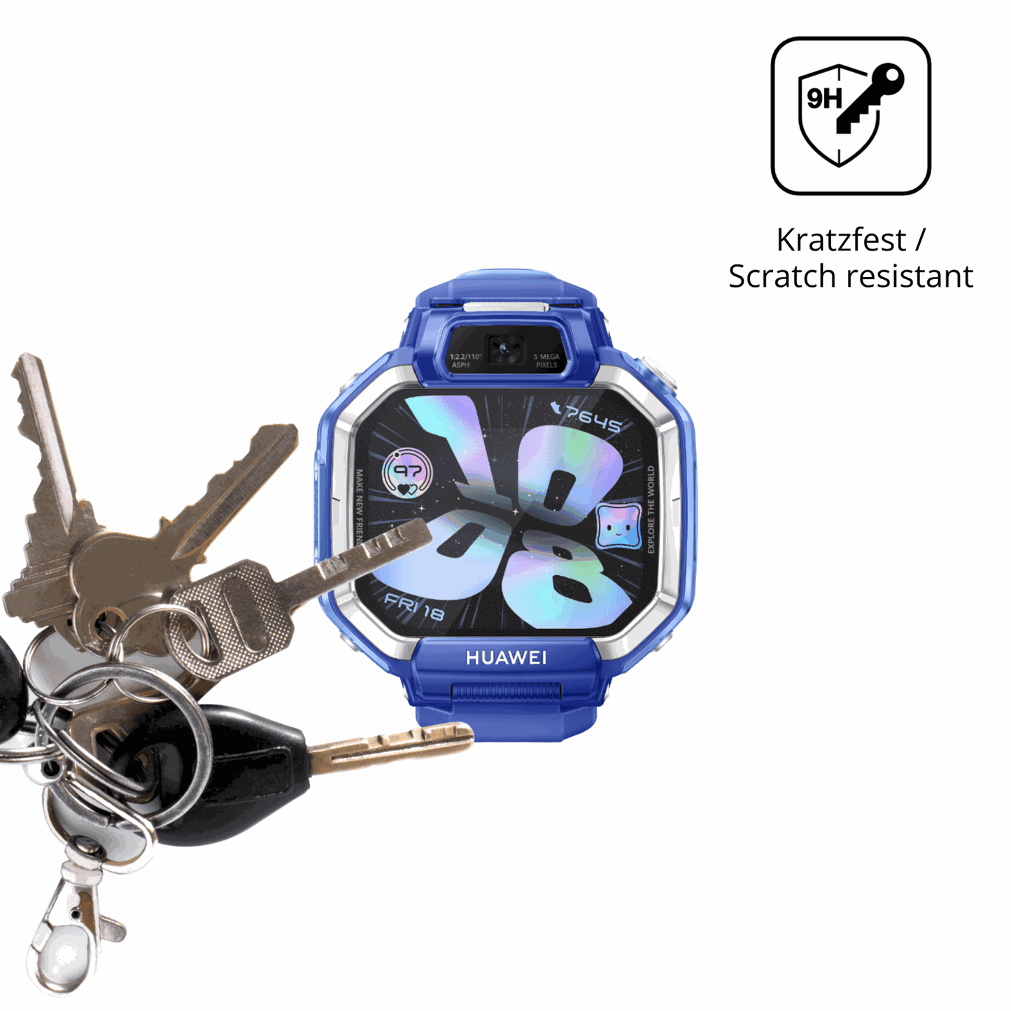 dipos Displayschutz für Huawei Watch Kids X1, mattierte Oberfläche, robuste Festigkeit und perfekte Passform