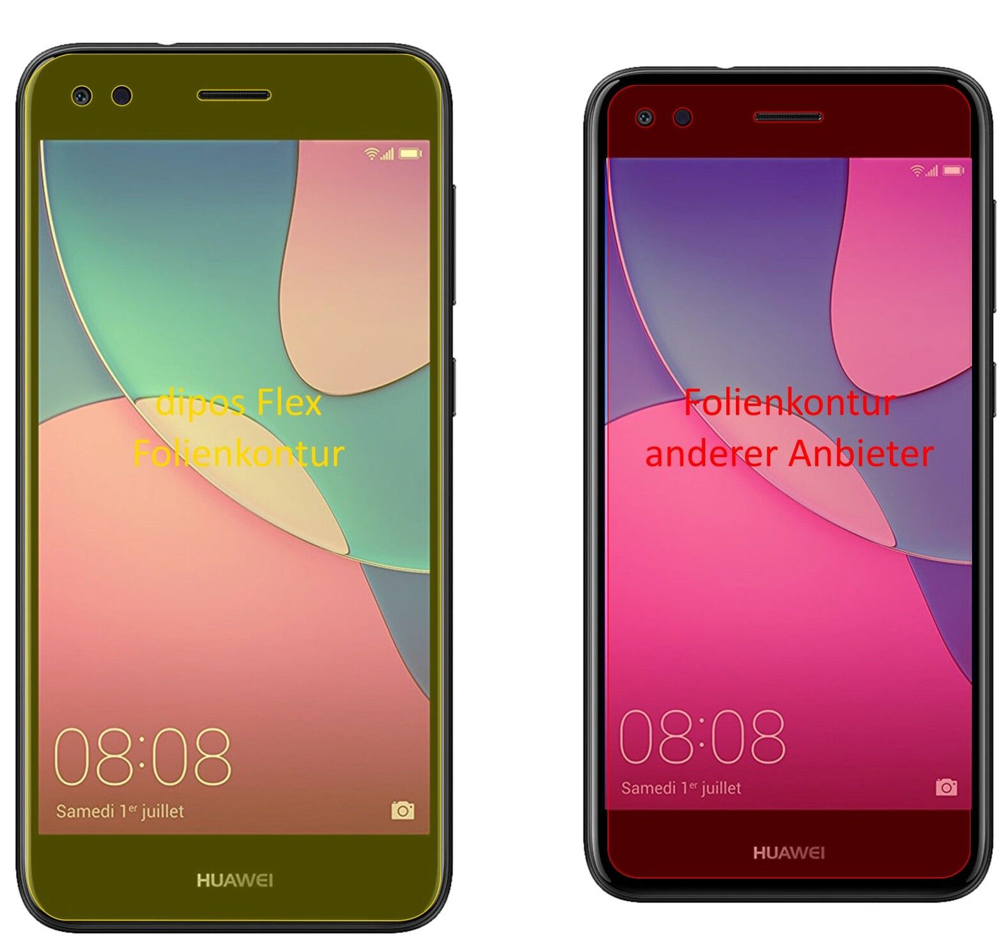 dipos Displayschutz für Huawei Y6 Pro 2017, transparente Oberfläche, geringe Dicke und perfekte Passform