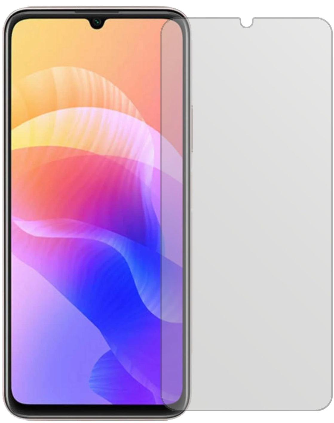 HuaweiEnjoy 20 5G mit aufgebrachter dipos Displayschutzfolie, die lästige Fingerabdrücke minimiert