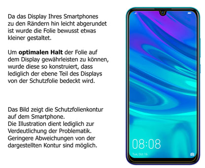 1x 9H Schutzfolie matt für Huawei Enjoy 9S Panzerfolie