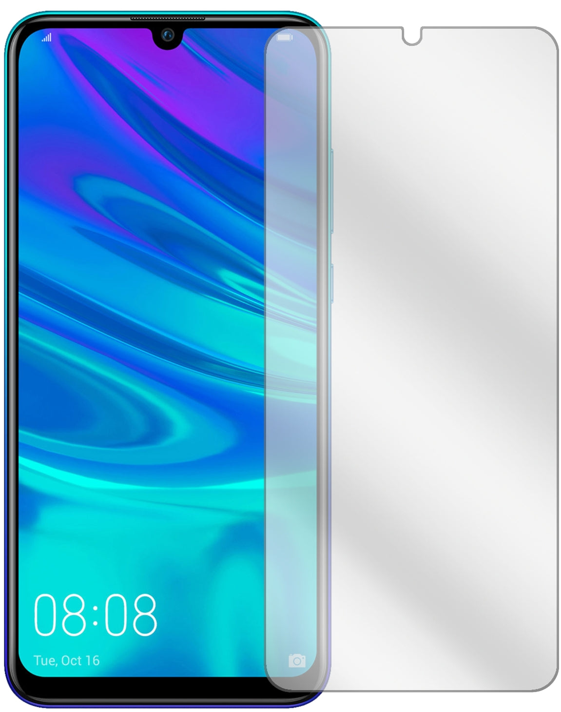HuaweiEnjoy 9S mit aufgebrachter dipos Displayschutzfolie, glasklare Darstellung ohne Einschränkungen
