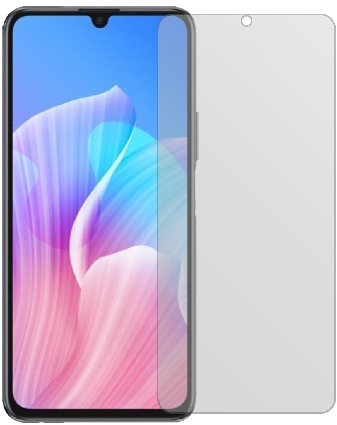 HuaweiEnjoy Z 5G mit aufgebrachter dipos Displayschutzfolie, die lästige Fingerabdrücke minimiert
