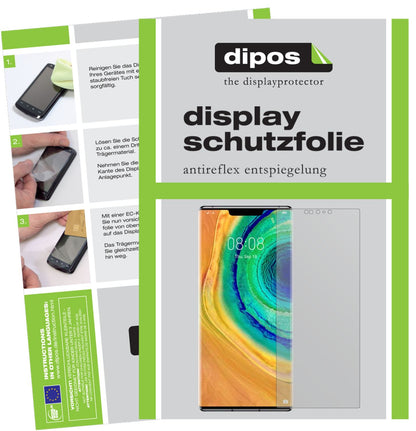 Matte Displayschutzfolie von dipos passend für Huawei Mate 30 Pro, präziser Zuschnitt und blasenfrei montiert