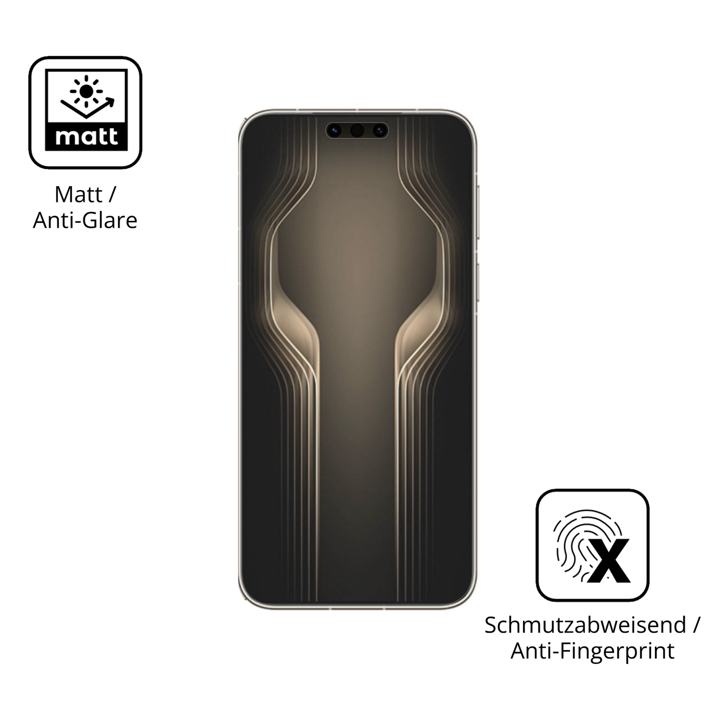 Dünne und entspiegelnde Folie passend zugeschnitten für huaweimate 80 rs