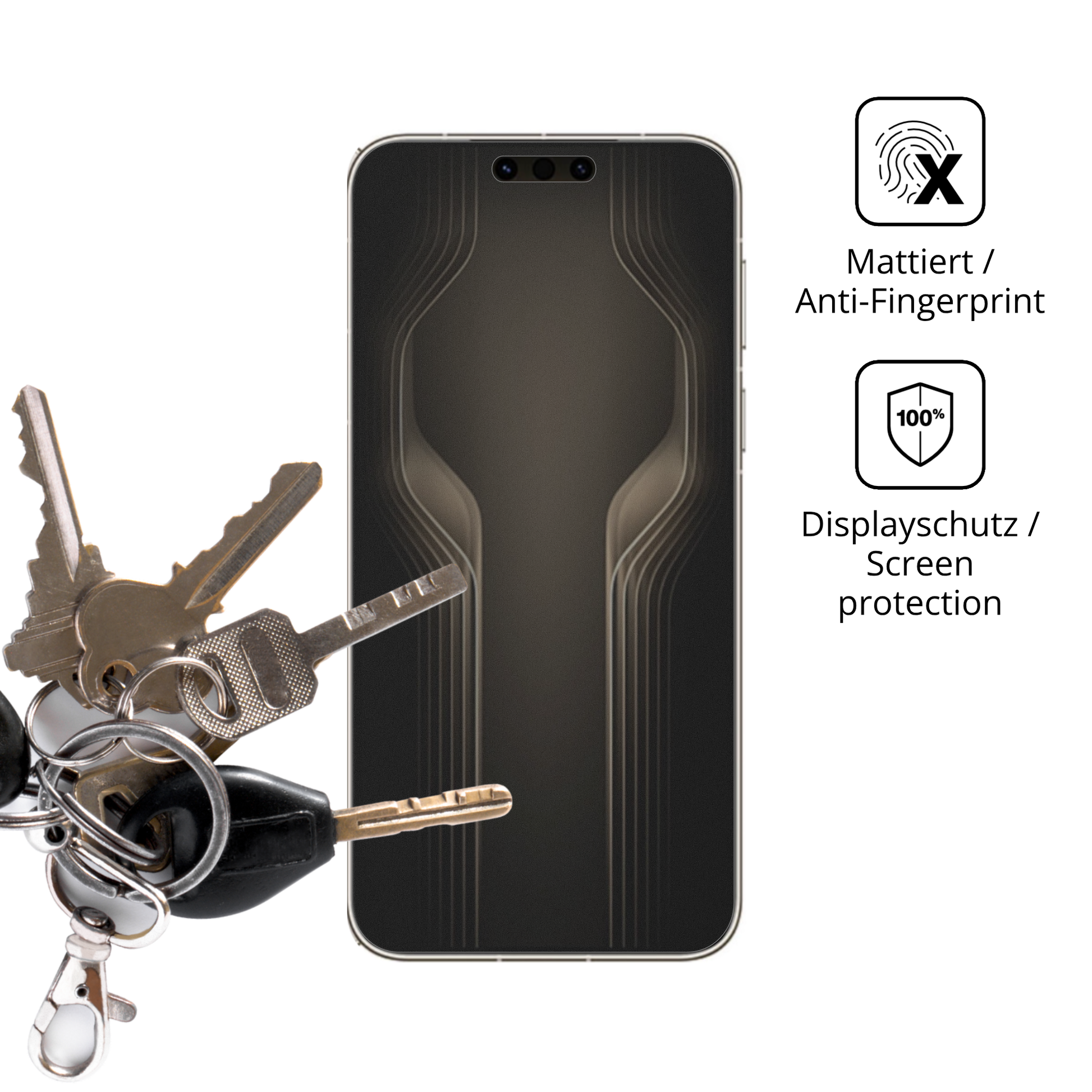 dipos Displayschutz für huaweimate 80 rs, mattierte Oberfläche, Blickschutzfilter und perfekter Passform