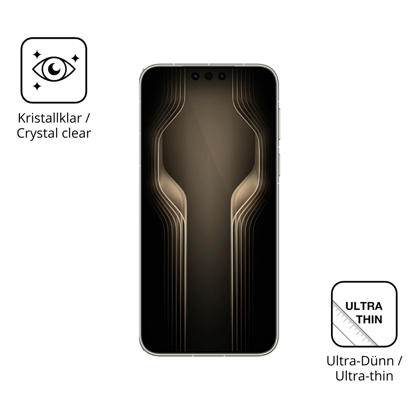 Dünne und klare Folie passend zugeschnitten für huaweimate 80 rs