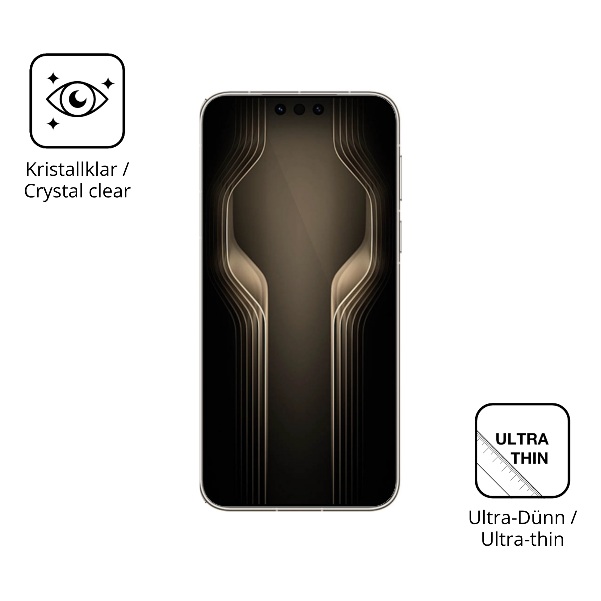 Dünne und klare Folie passend zugeschnitten für huaweimate 80 rs