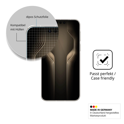 Schutzfolie mit optimaler Passform, zur Verwendung mit Hüllen geeignet