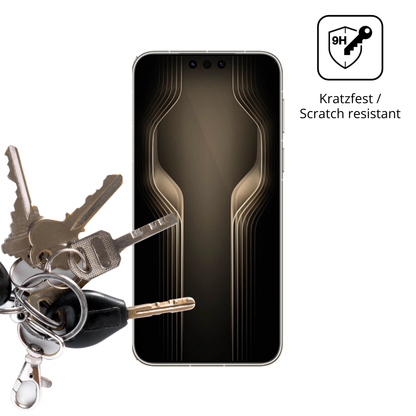 dipos Displayschutz für huaweimate 80, transparente Oberfläche, perfekte Passform auch für die Rundungen