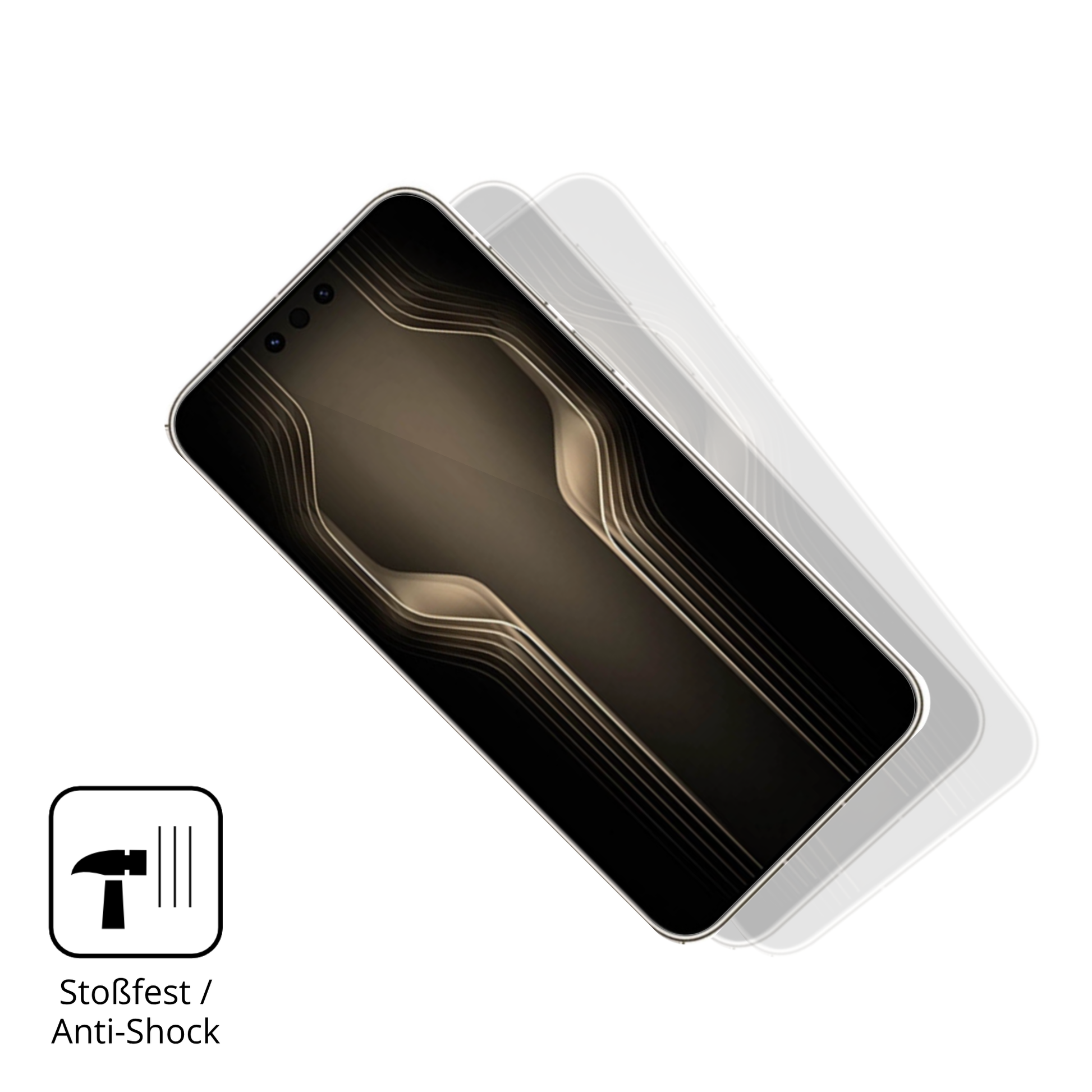 Schutz gegen Kratzer auf dem huaweimate 80 rs Glas durch Schlüssel, Stöße gegen die Tischkante oder Stürze