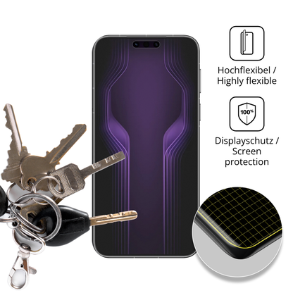 dipos Displayschutz für Huawei Mate 80 RS Ultimate, transparente Oberfläche, perfekte Passform auch für die Rundungen