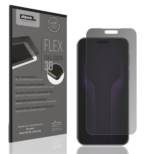 Blickschutzfolie von dipos passend für Huawei Mate 80 RS Ultimate, 100% Displayabdeckung und blasenfreie Montage
