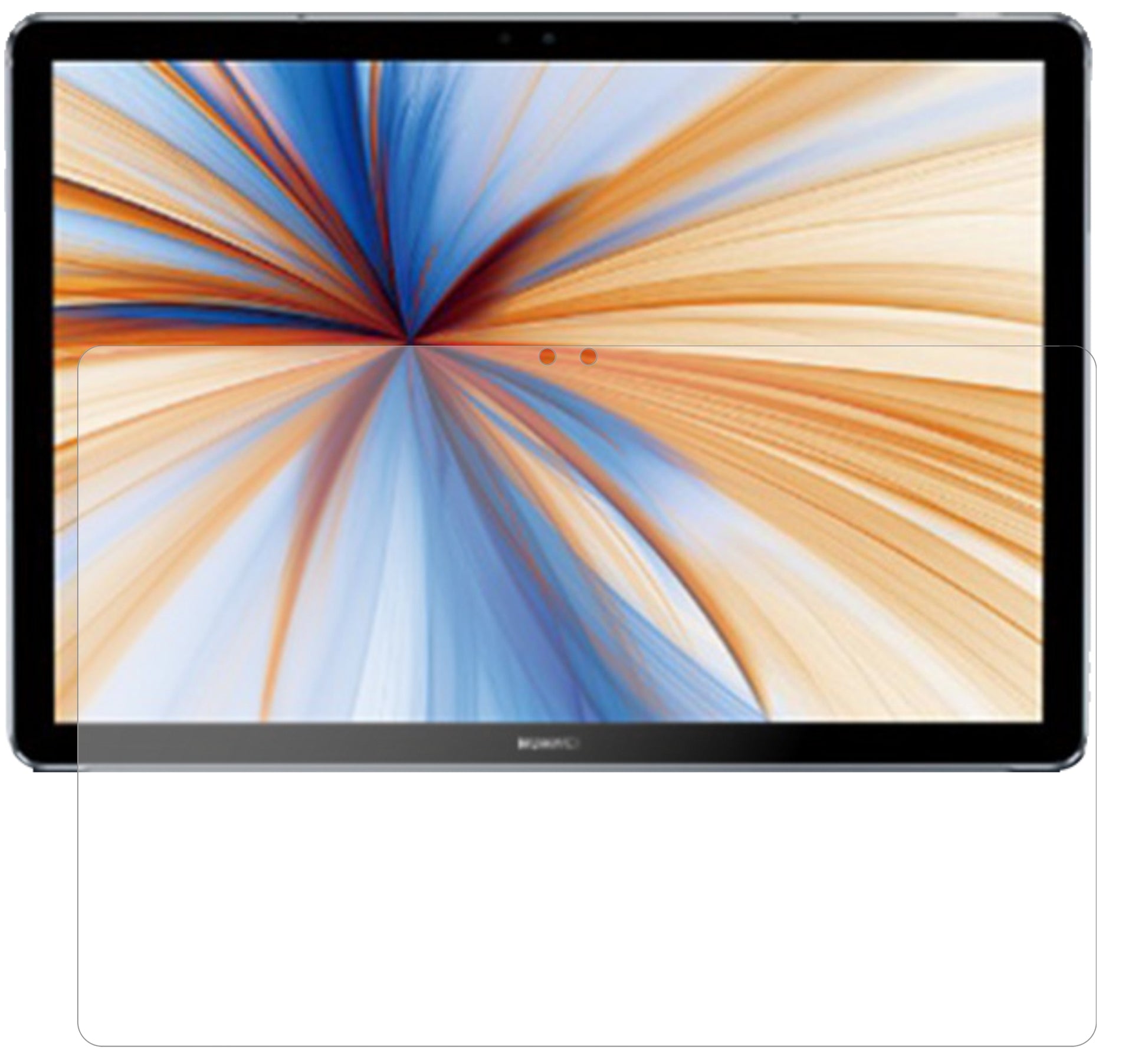 HuaweiMateBook E (2019) mit aufgebrachter dipos Panzerfolie, die lästige Fingerabdrücke minimiert