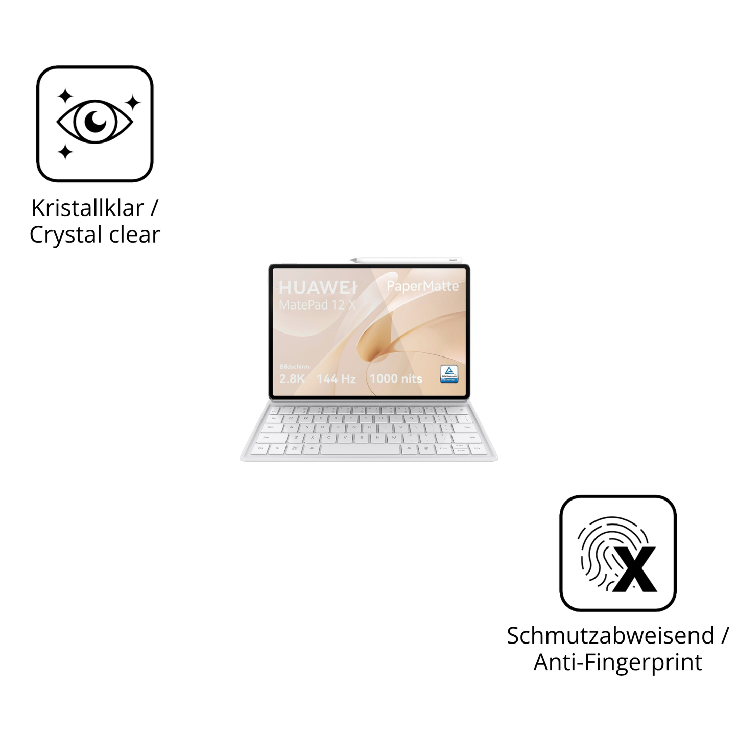 Flexible TPU-Folie passend zugeschnitten für huaweimatepad 12x 2025, vollständige Abdeckung