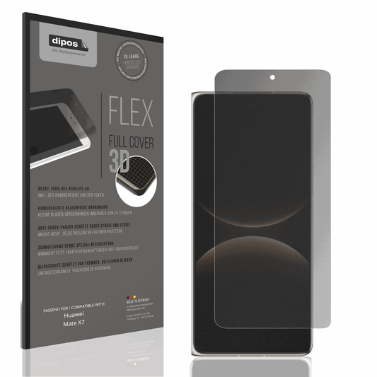 Blickschutzfolie von dipos passend für Huawei Mate X7 Aussenseite, 100% Displayabdeckung und blasenfreie Montage