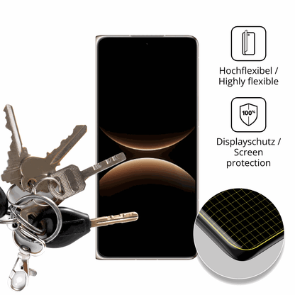 dipos Displayschutz für Huawei Mate X7 Aussenseite, transparente Oberfläche, geringe Dicke und perfekte Passform