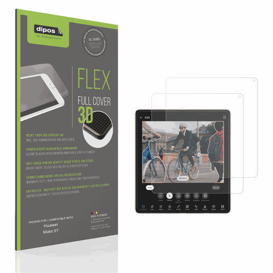 Matte Displayschutzfolie von dipos passend für Huawei Mate X7 Innenseite, 100% Displayabdeckung und blasenfreie Montage