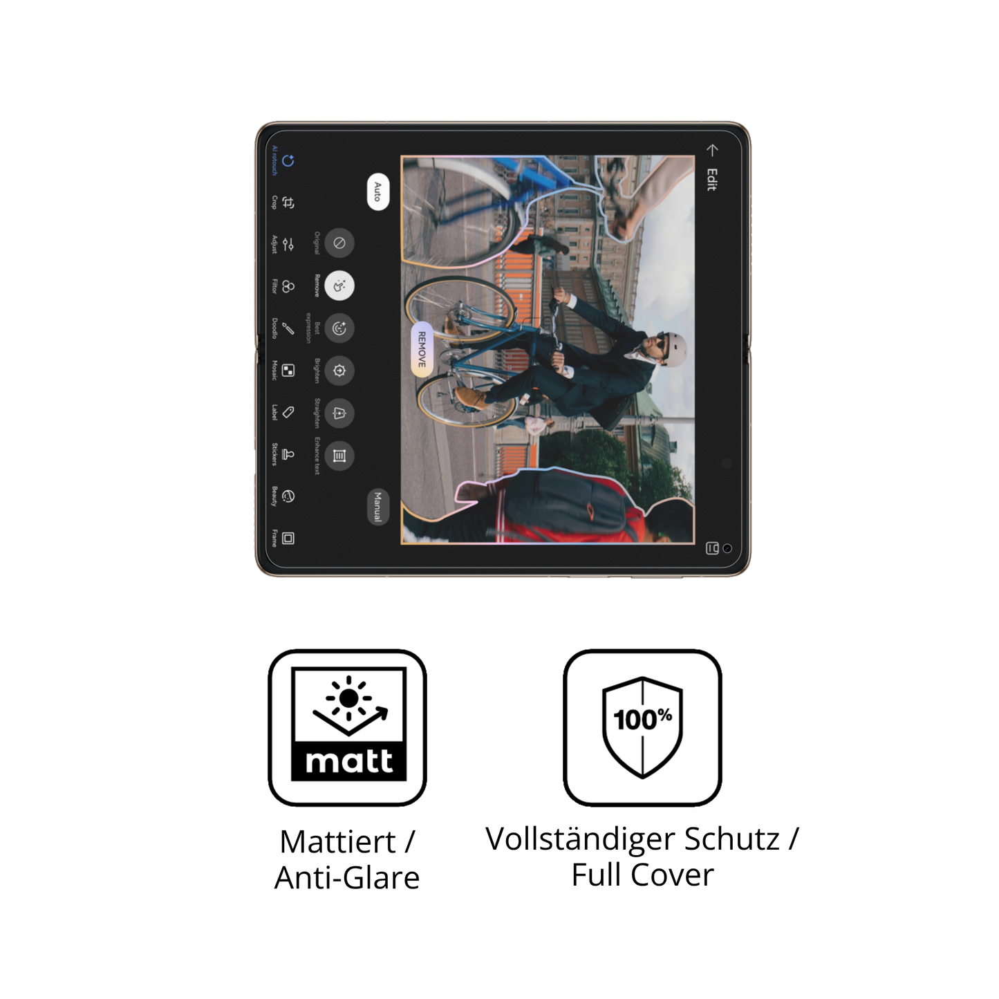 Flexible TPU-Folie passend zugeschnitten für Huawei Mate X7 Innenseite, vollständige Abdeckung