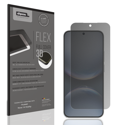 Blickschutzfolie von dipos passend für Huawei Nova 14 Vitality, 100% Displayabdeckung und blasenfreie Montage