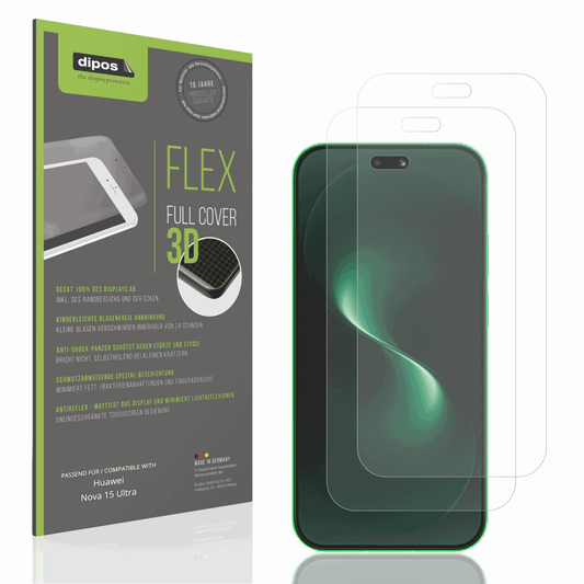Matte Displayschutzfolie von dipos passend für Huawei Nova 15 Ultra, 100% Displayabdeckung und blasenfreie Montage