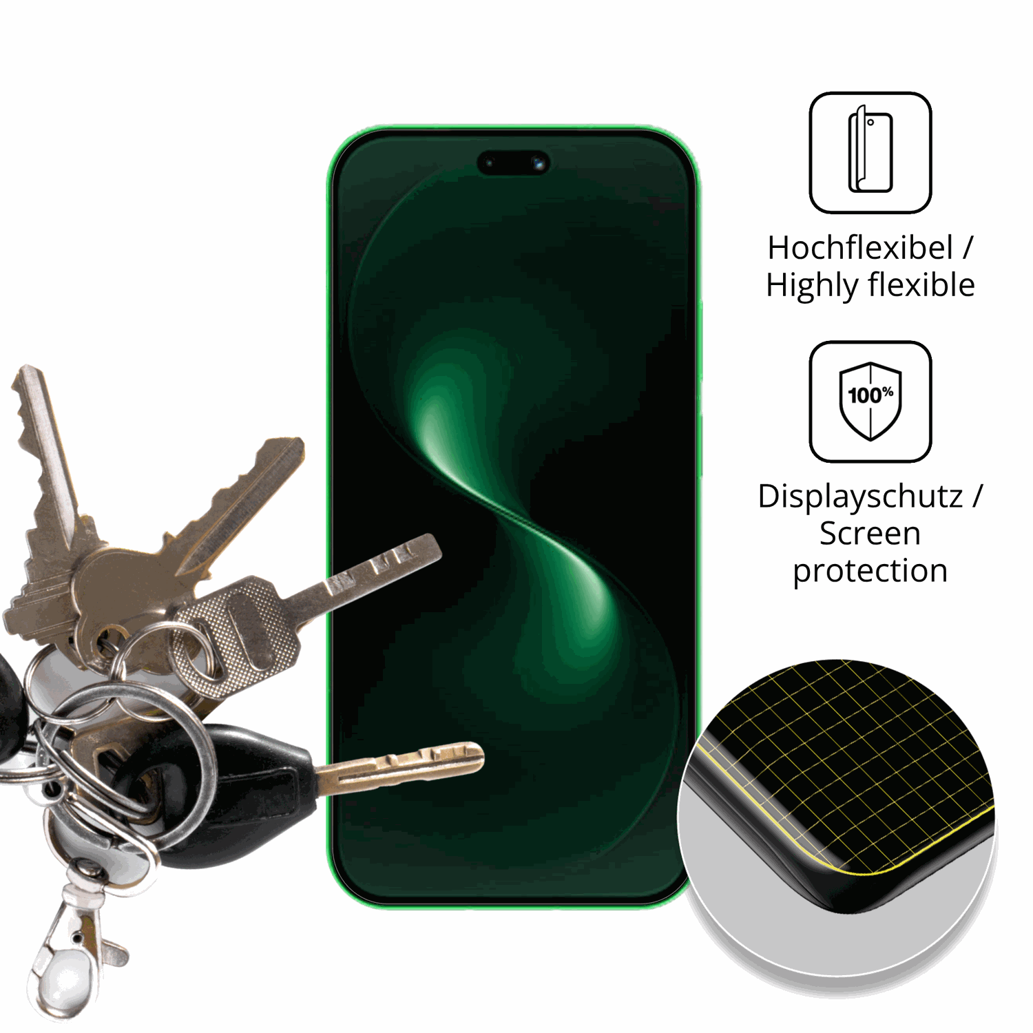 dipos Displayschutz für Huawei Nova 15 Ultra, transparente Oberfläche, geringe Dicke und perfekte Passform