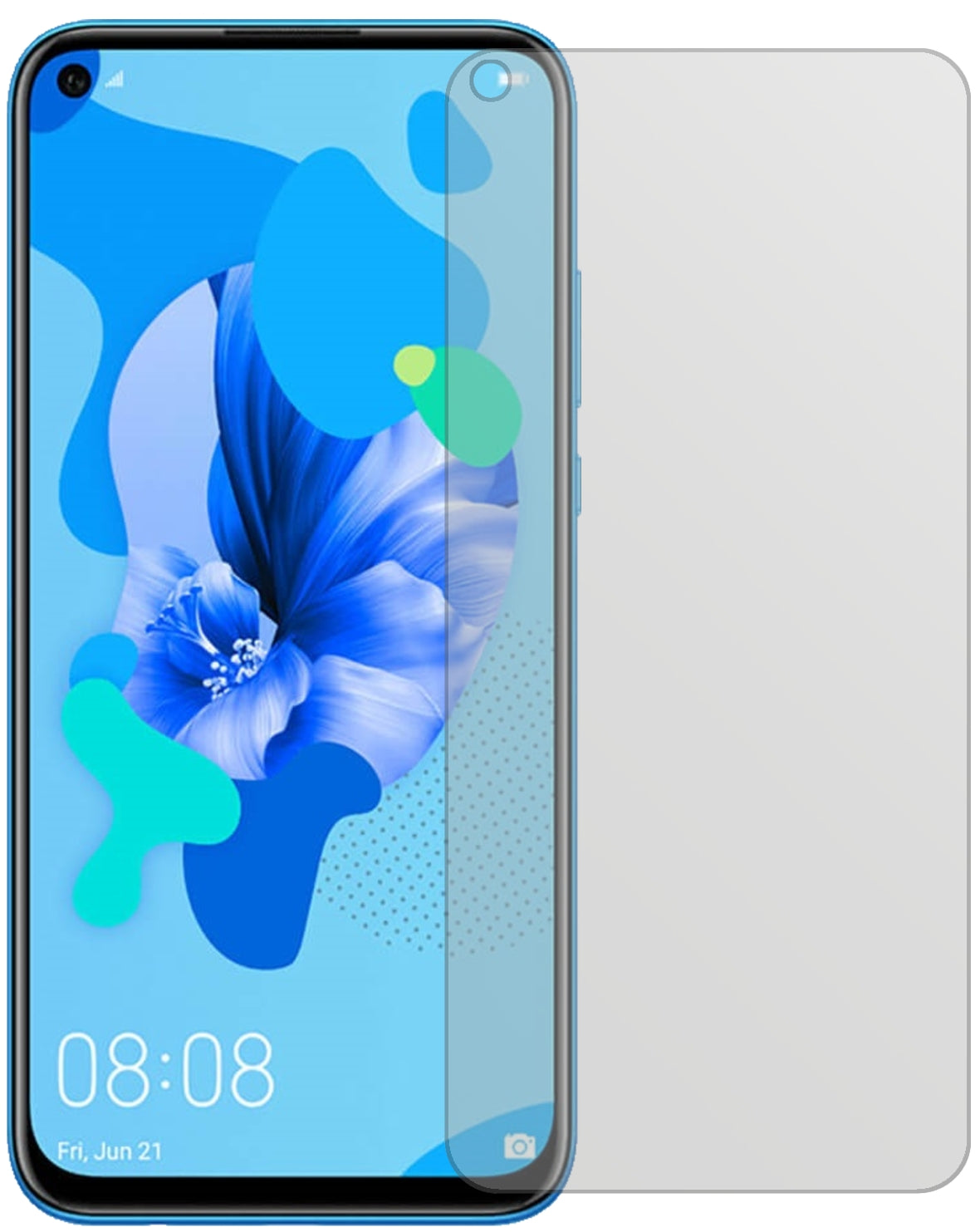 Huaweinova 5i mit aufgebrachter dipos Displayschutzfolie, die lästige Fingerabdrücke minimiert
