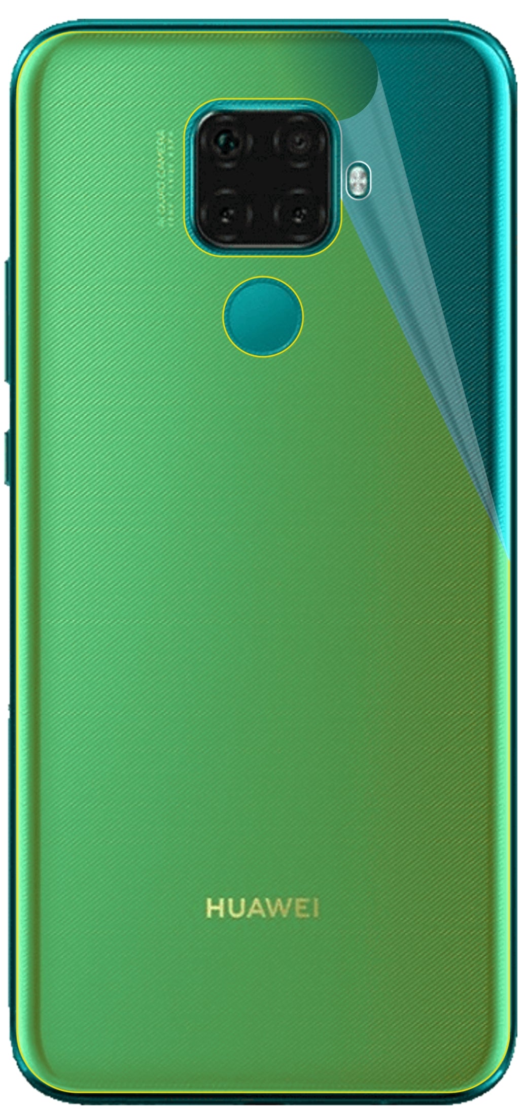 dipos Displayschutz für Huawei nova 5z Rückseite, transparente Oberfläche, geringe Dicke und perfekte Passform