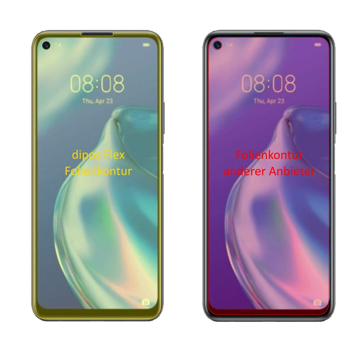 3x Screen Protector for Huawei P40 lite 5G Protective Film covers 100% Flex