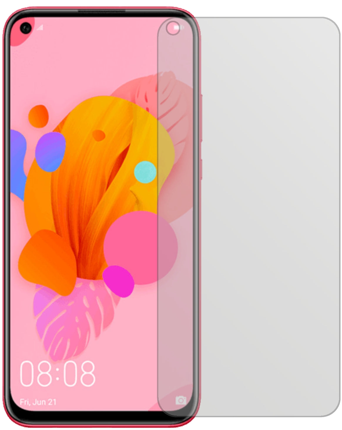 HuaweiP20 lite (2019) mit aufgebrachter dipos Displayschutzfolie, die lästige Fingerabdrücke minimiert