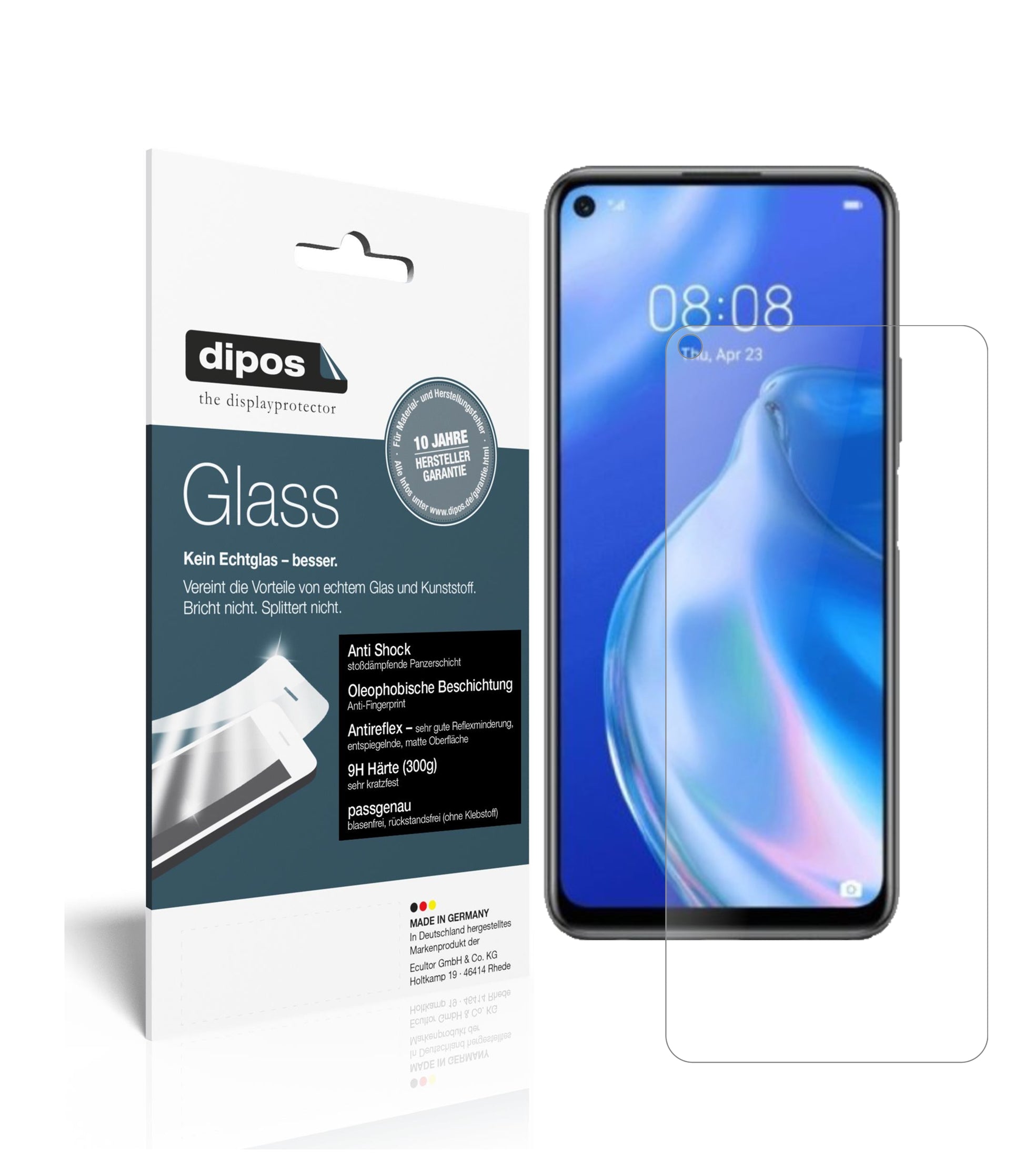 Mattes Panzerglas: Schutz vor Brüchen, Fingerabdrücken und Bildschirmblendung für Huawei-P40 lite 5G
