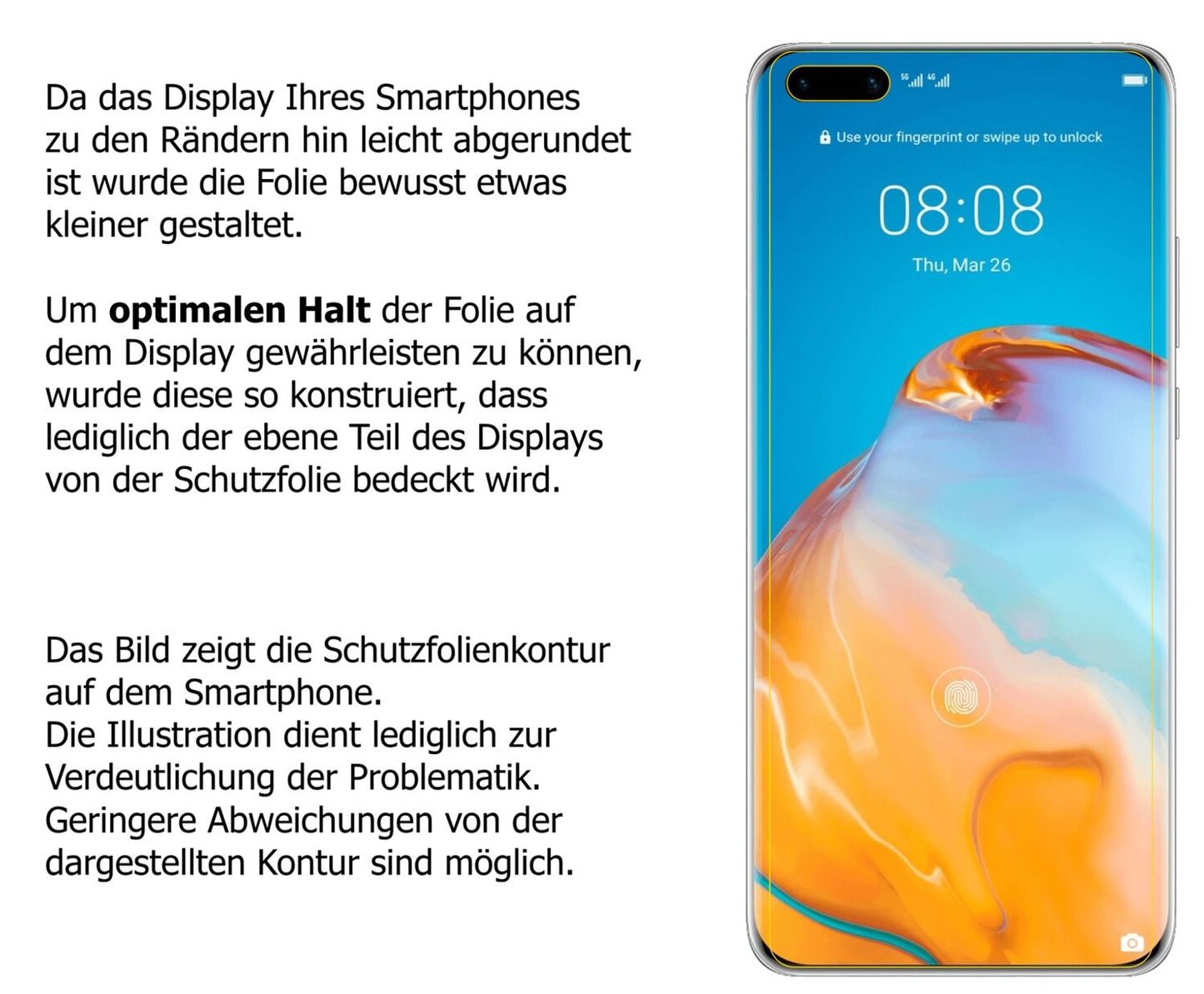 Screen Protector for Huawei P40 Pro Protection Anti Glare dipos