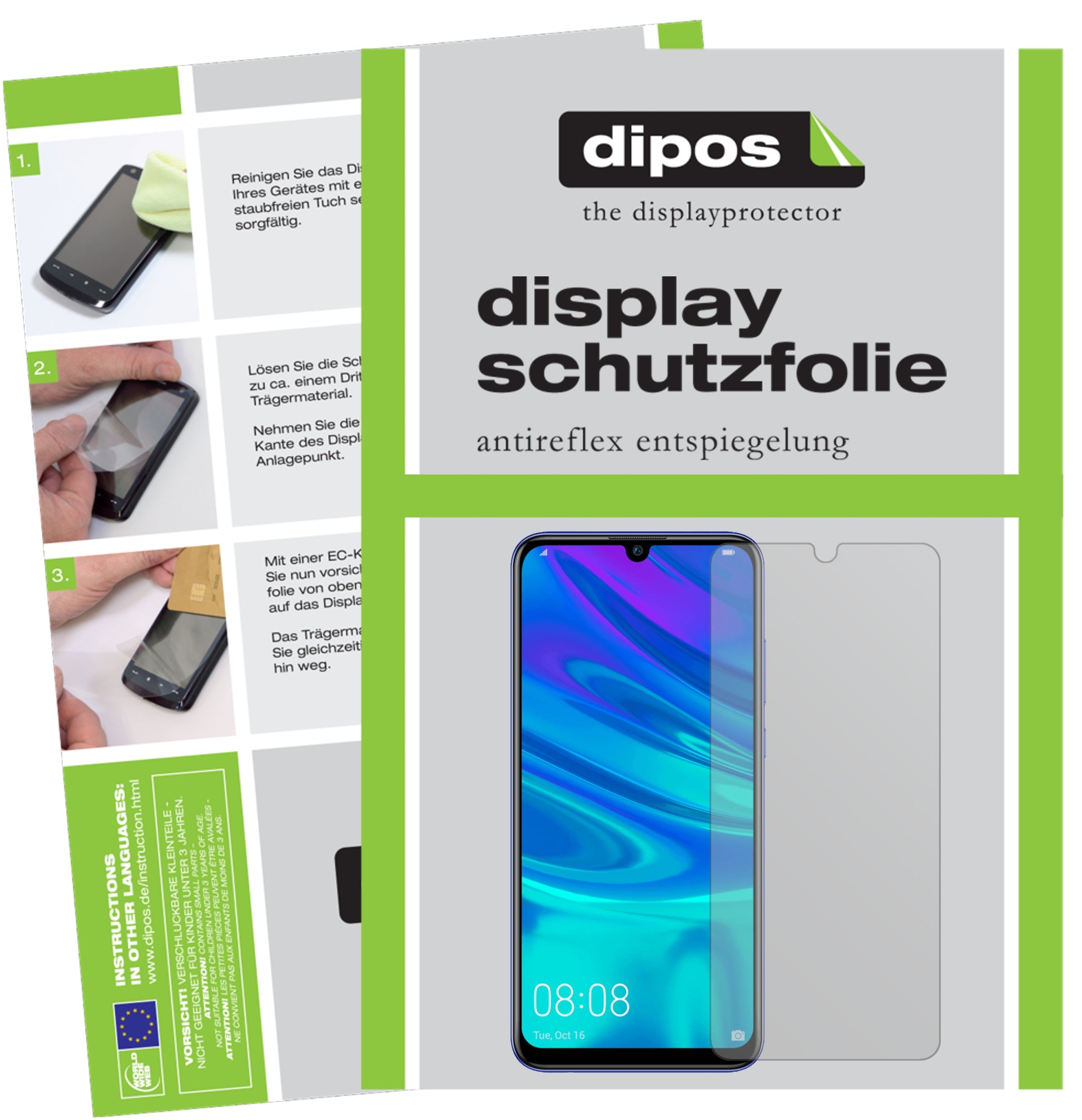 Mattes Panzerglas: Entspiegelte, dünne Folie, Fingerabdruckresistenz und Bildschirmschutz für Huawei-P Smart Plus (2019)