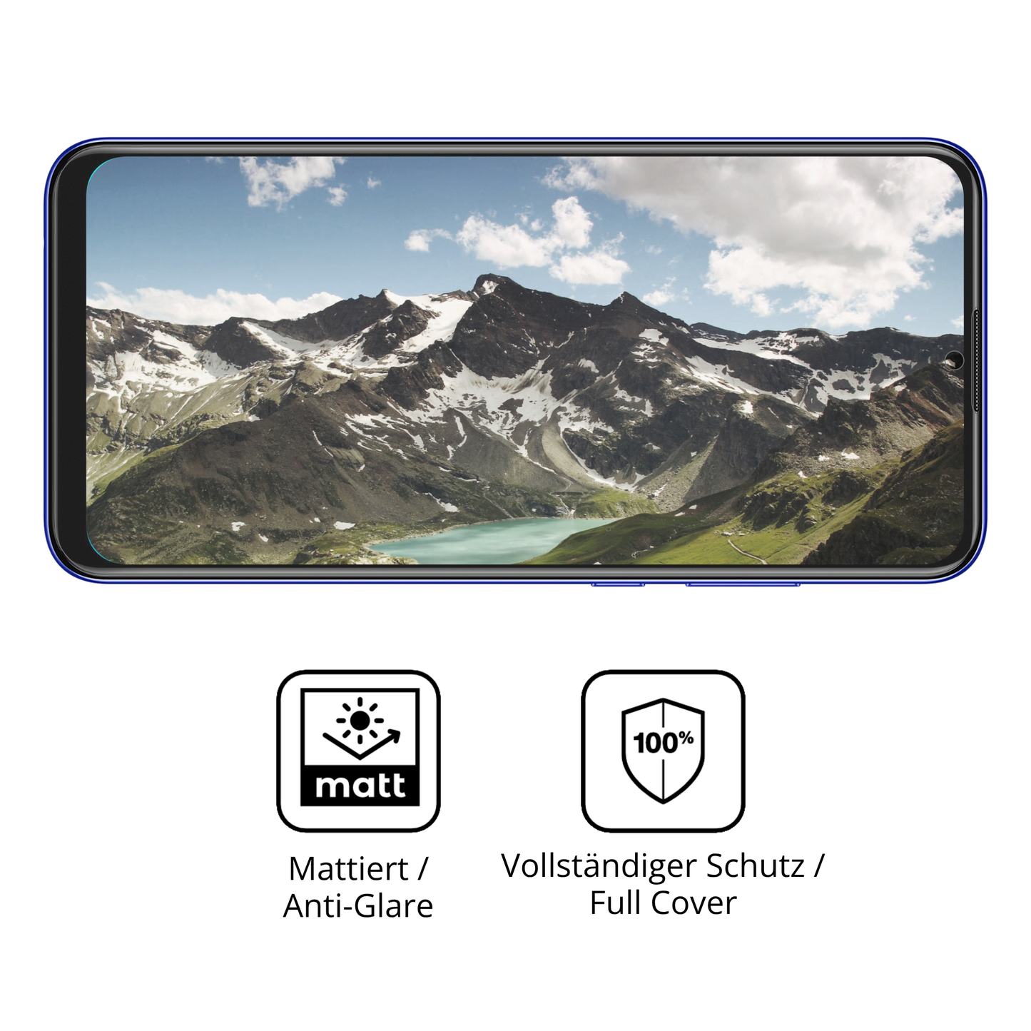 2x Full Cover Schutzfolie matt für Huawei P Smart Pro 2019